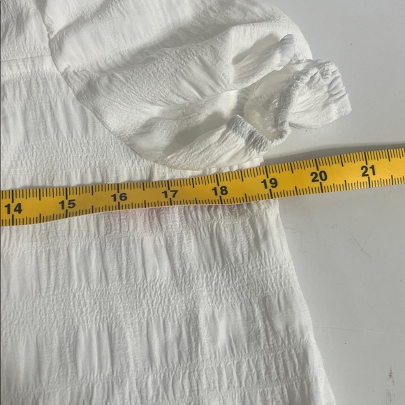 🆕 SHEIN VCAY Summer Holiday White Woven Shirt With Bow-Tie Back Detail - Picture 8 of 10